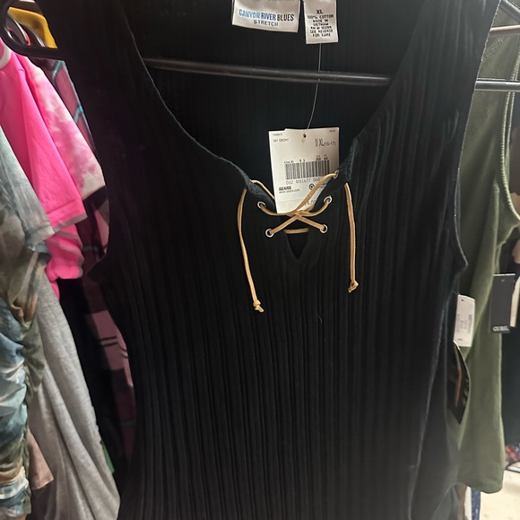 Canyon River Blues Tops - Canyon River‎ Blues Black Tank Top